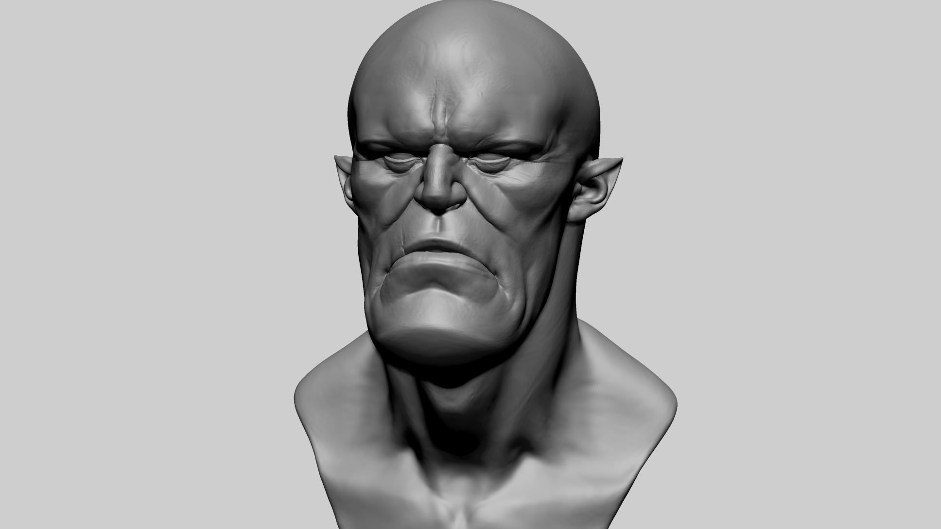 Stylized Creature Head B 3D model_1