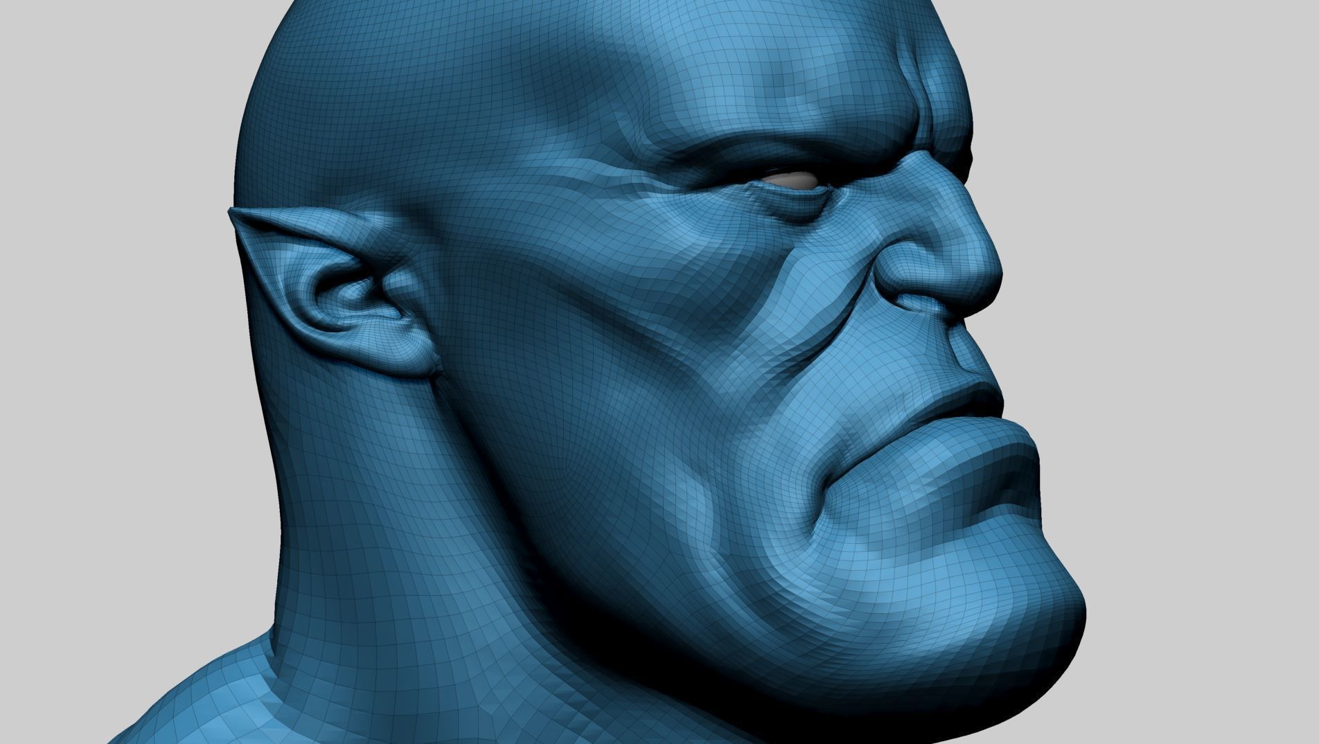 Stylized Creature Head B 3D model_11