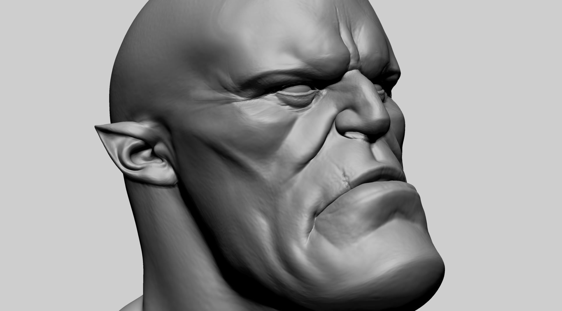 Stylized Creature Head B 3D model_8