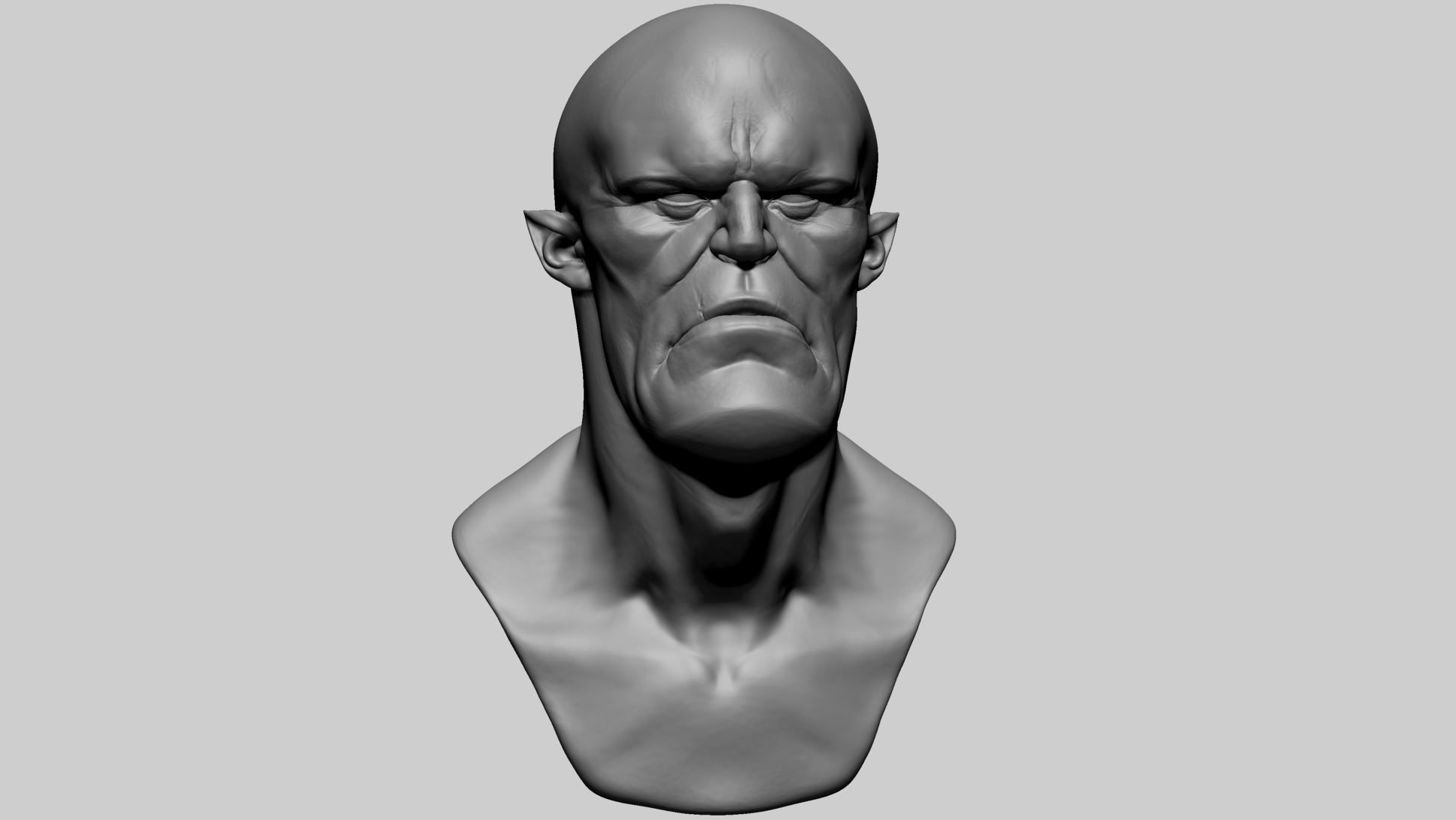 Stylized Creature Head B 3D model_6