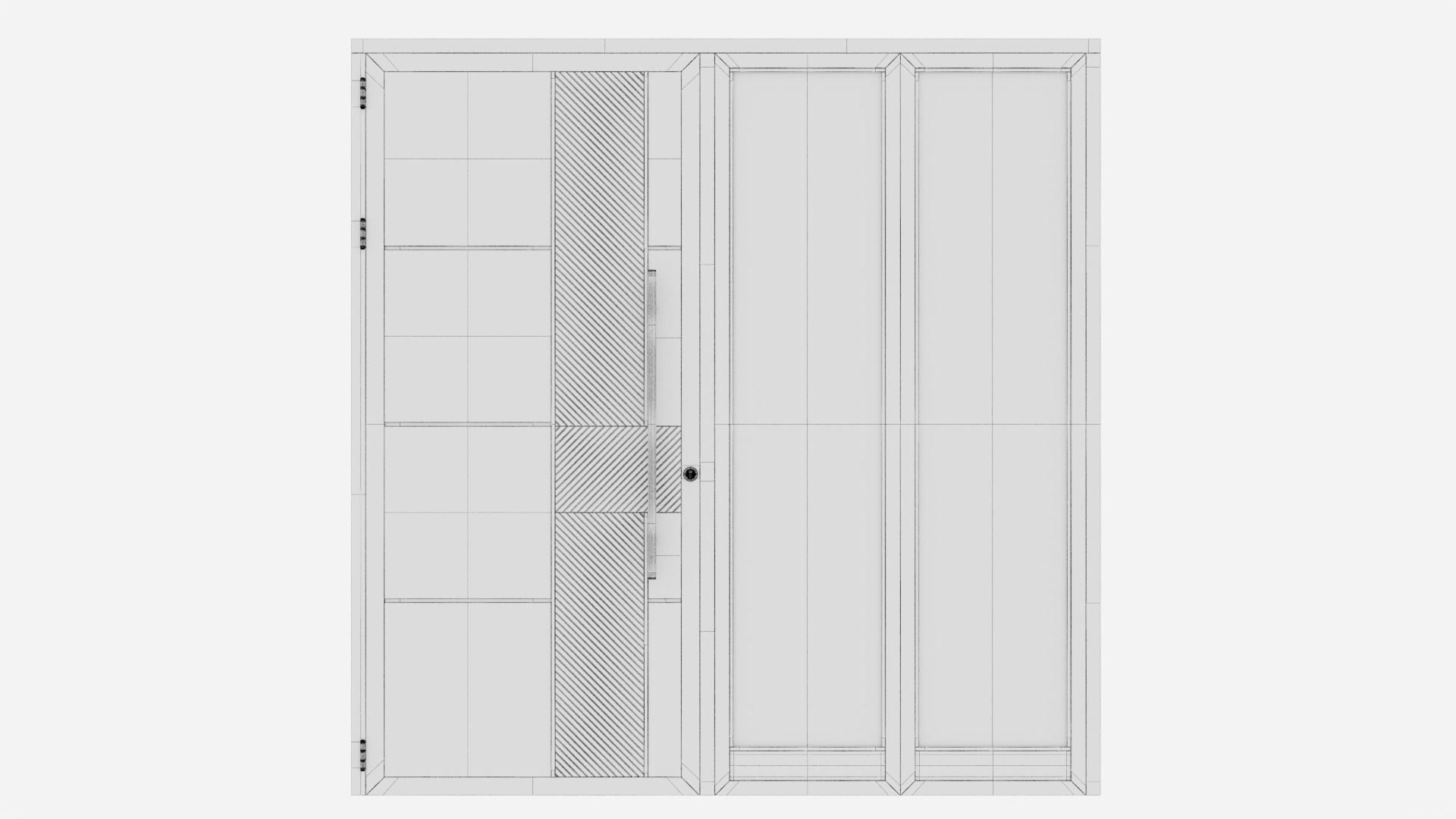 Aluminium door 194 3D model_5
