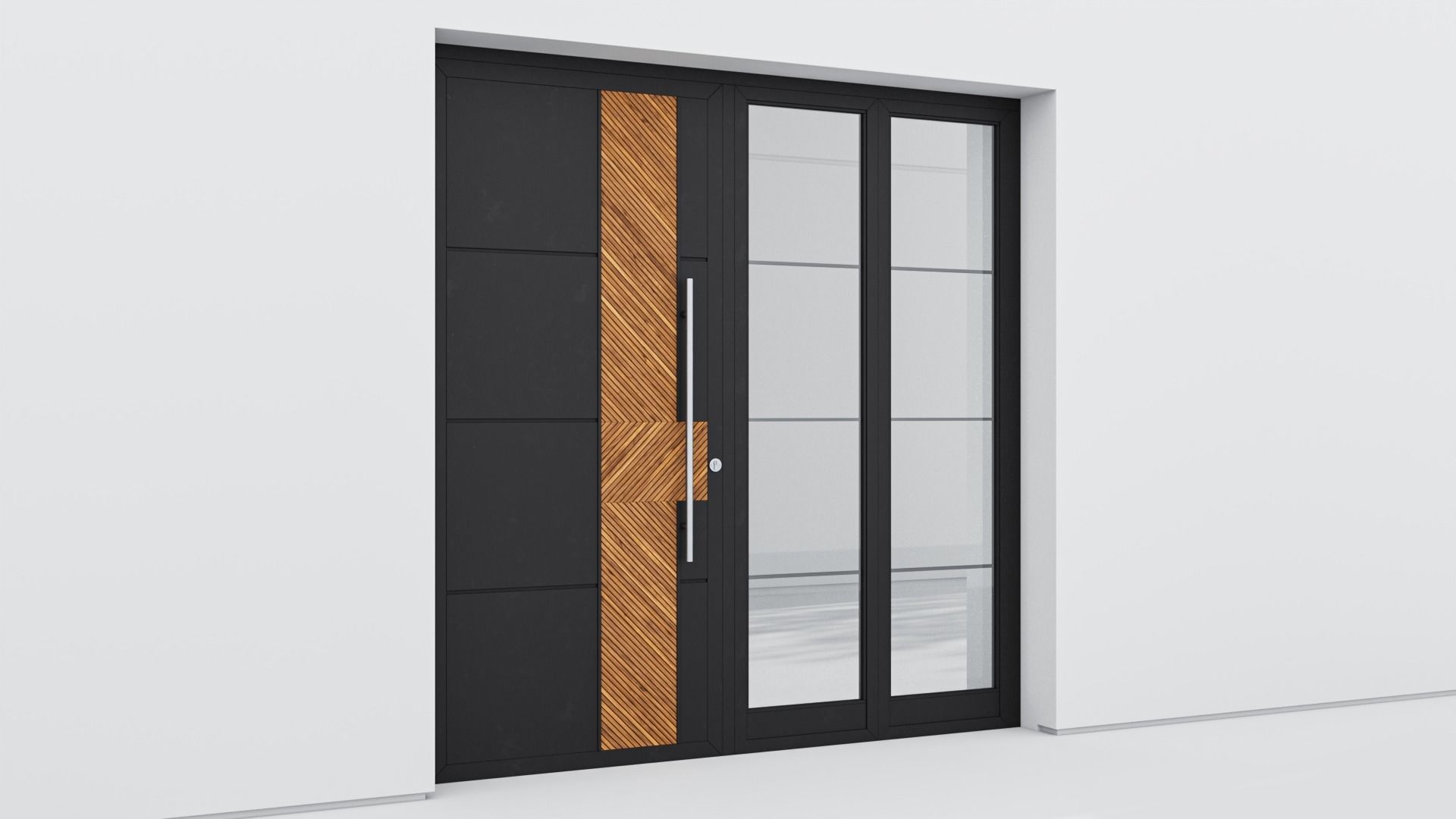 Aluminium door 194 3D model_2