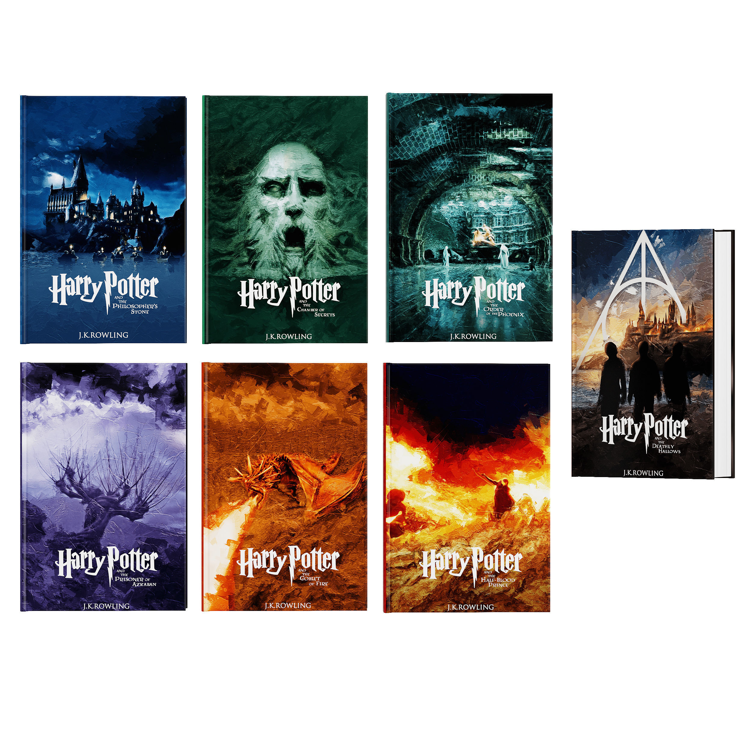 Harry Potter Books Collection 3D model_2