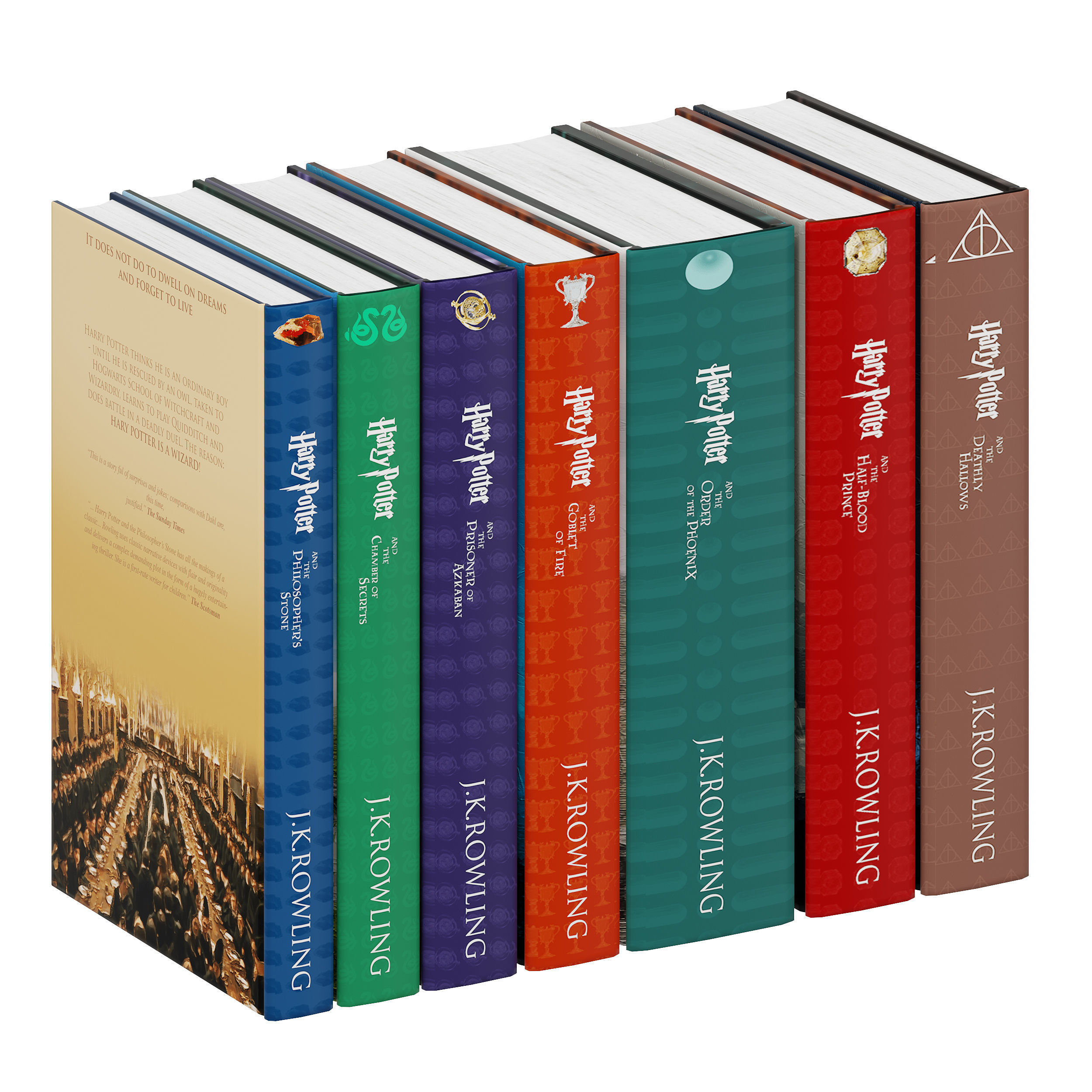Harry Potter Books Collection 3D model_1