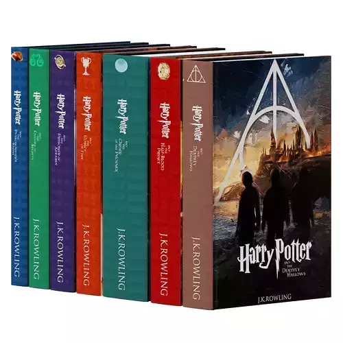 Harry Potter Books Collection 3D model Harry Potter Books Collection 3D model