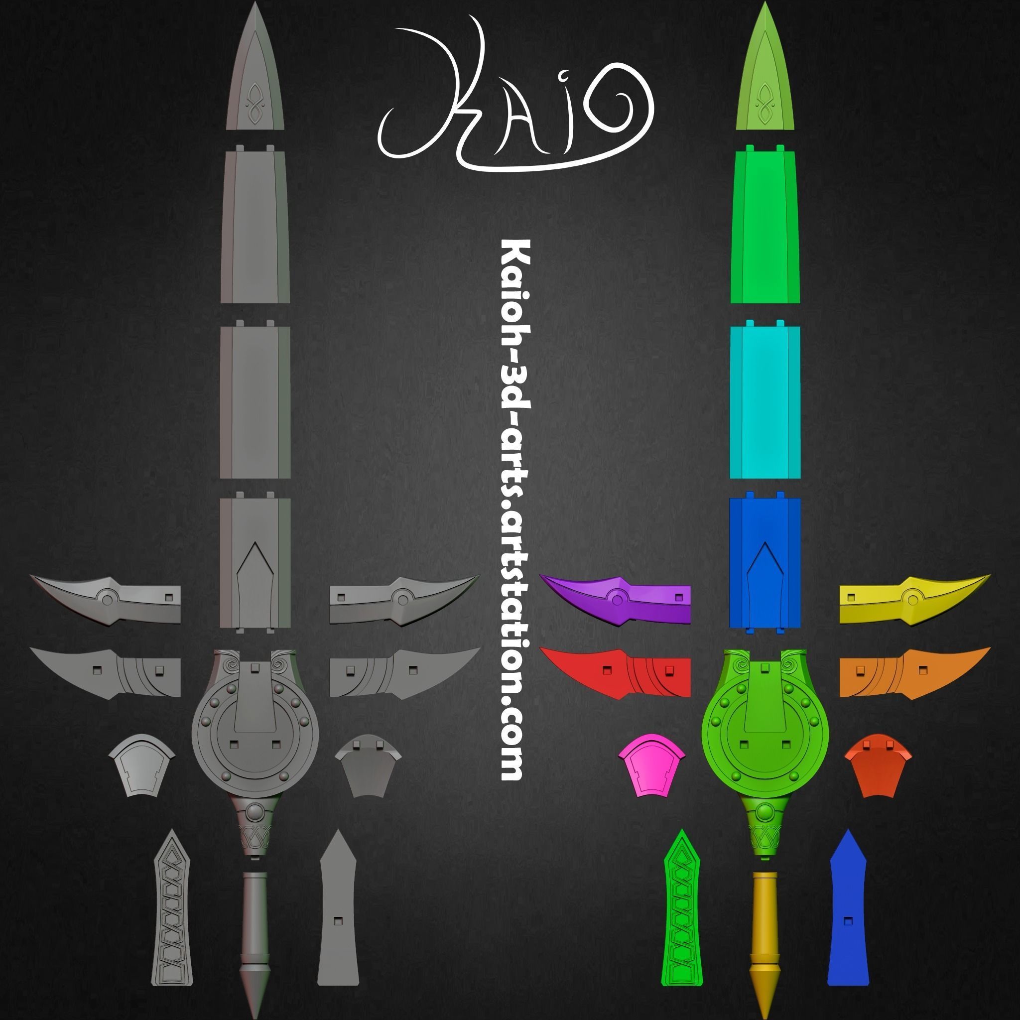 Sonic and the Black Knight - Caliburn Sword 3D print model_5