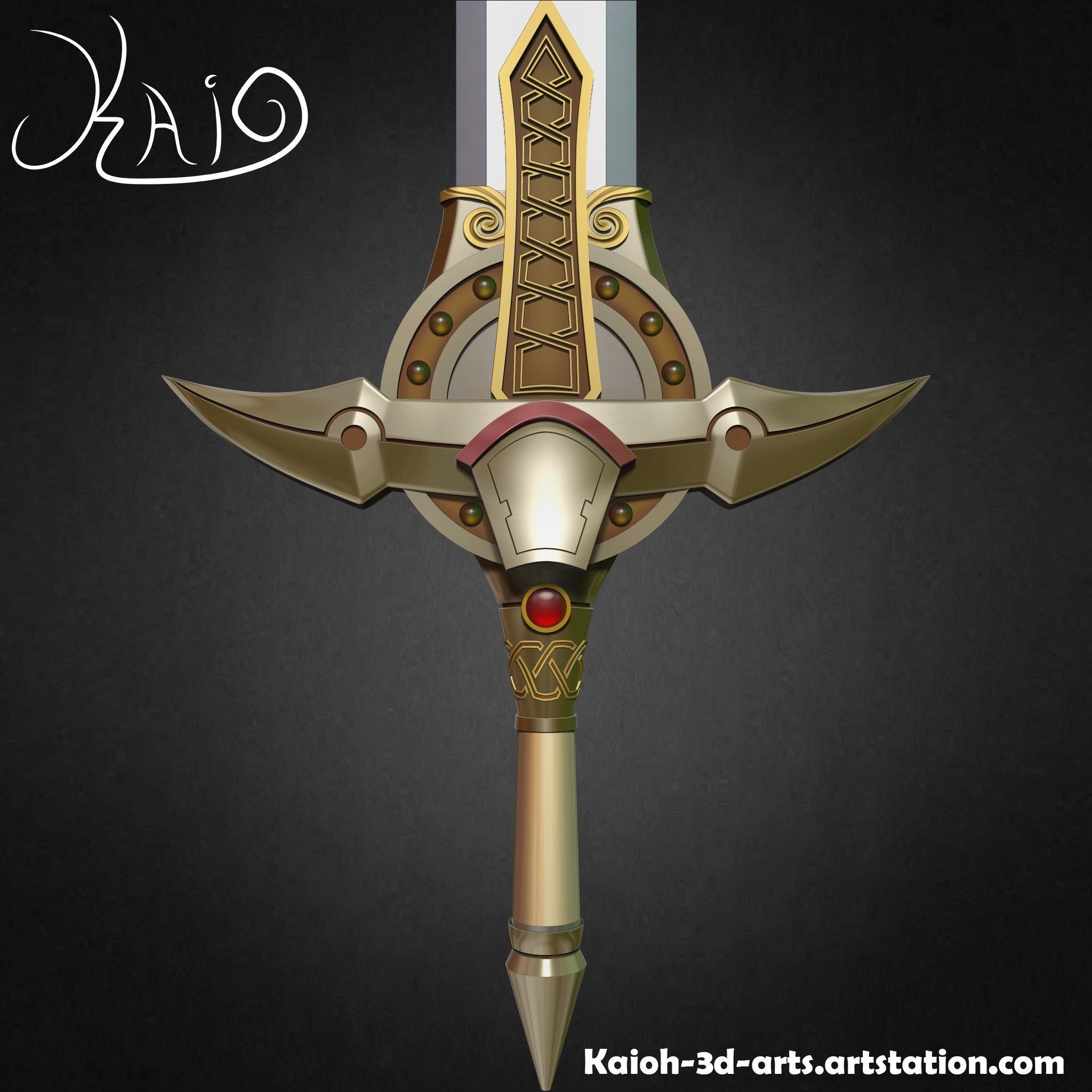 Sonic and the Black Knight - Caliburn Sword 3D print model_3