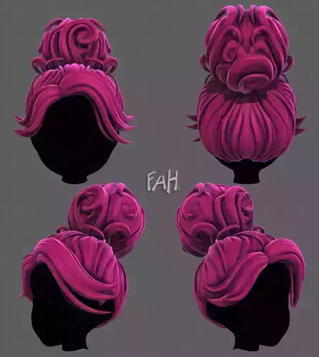 3D Hair style for girl V111