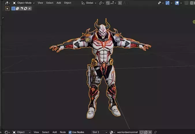 Warrior Daemon 3d model Low-poly 3D model Warrior Daemon 3d model Low-poly 3D model