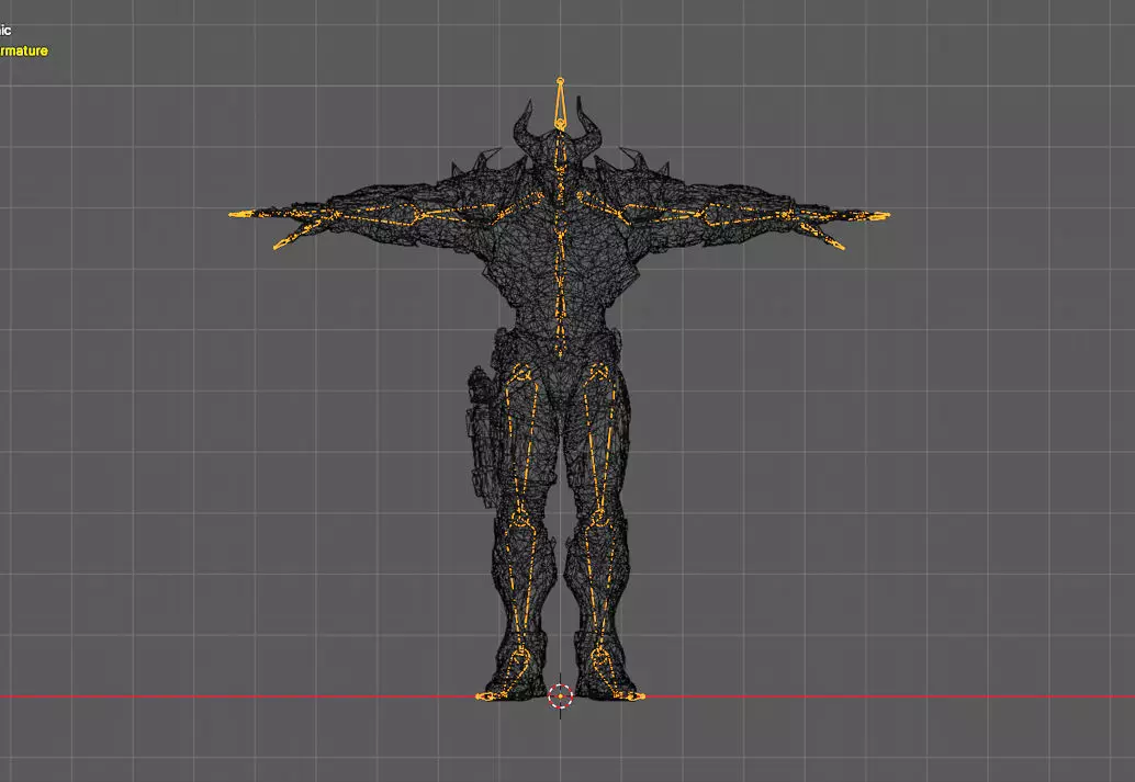 Warrior Daemon 3d model Low-poly 3D model_4