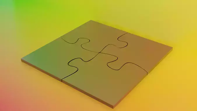Puzzle Coaster Set 4 Pieces 3D print model