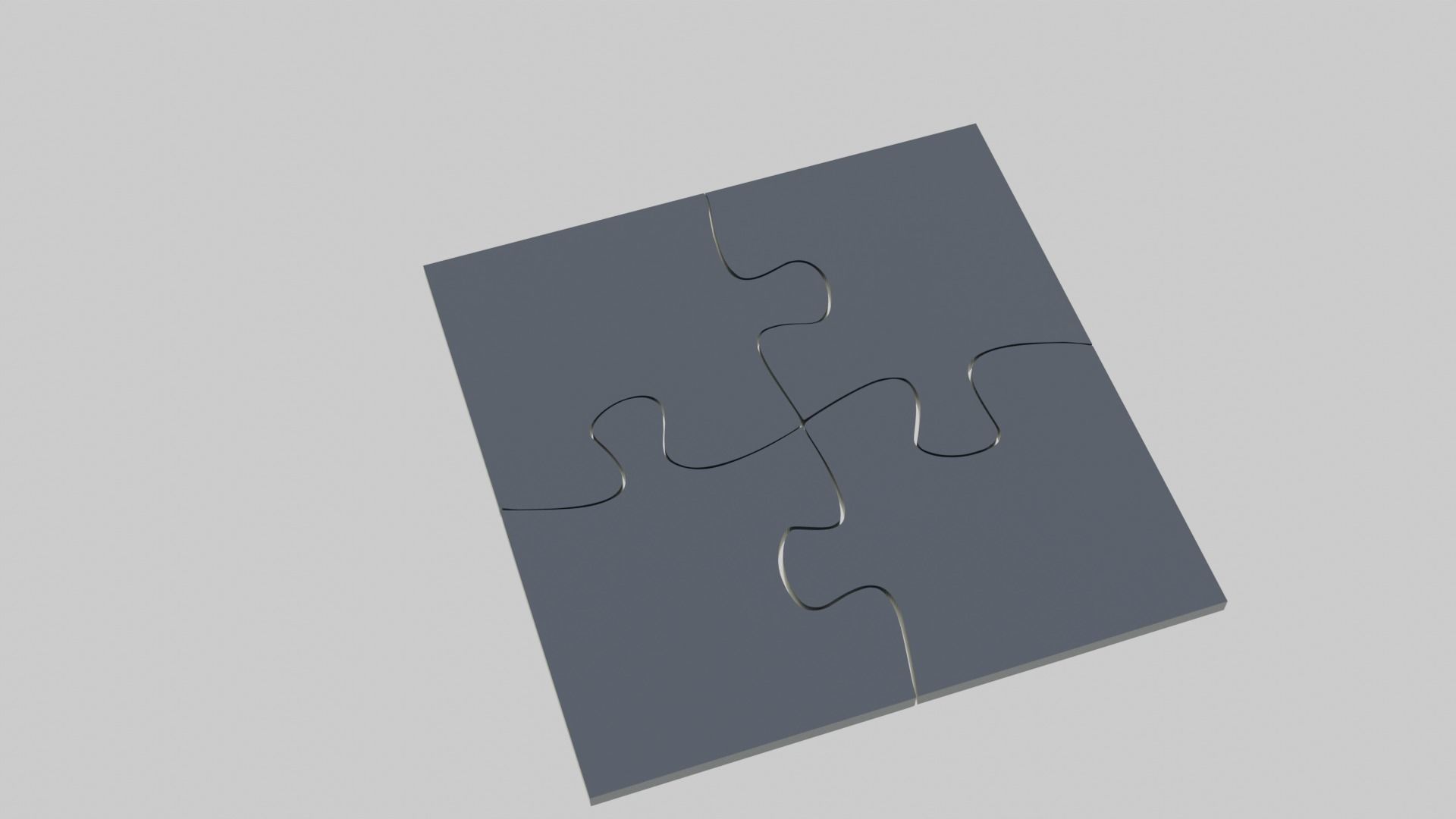 Puzzle Coaster Set 4 Pieces 3D print model_9