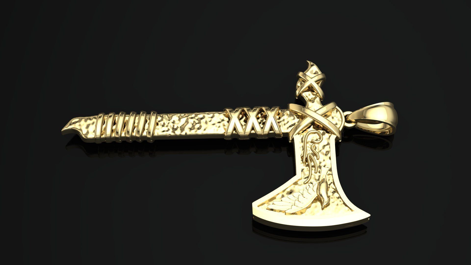 ancient ax 3D print model_3