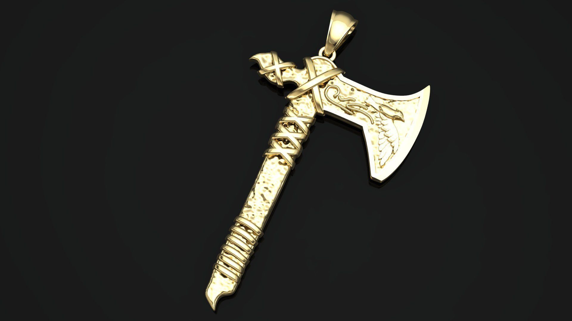 ancient ax 3D print model_1