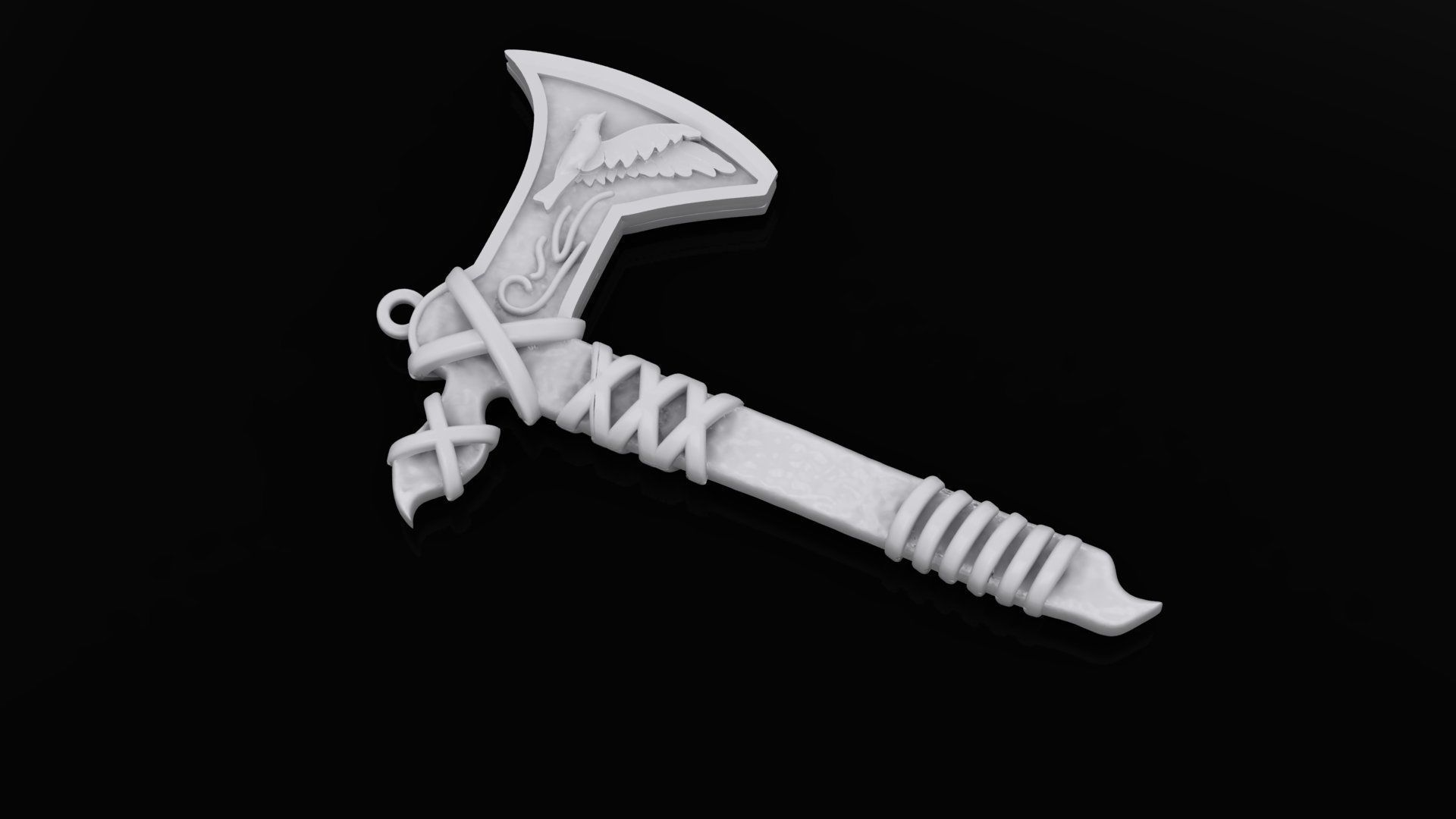 ancient ax 3D print model_6