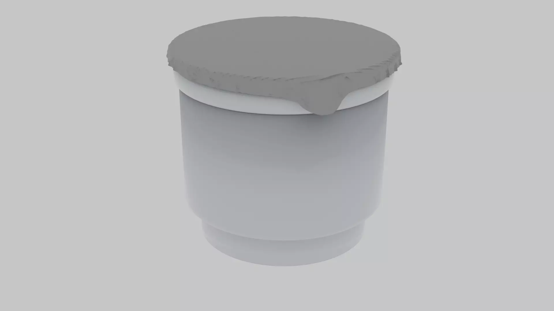 High Quality Yogurt Cup Low-poly 3D model_0
