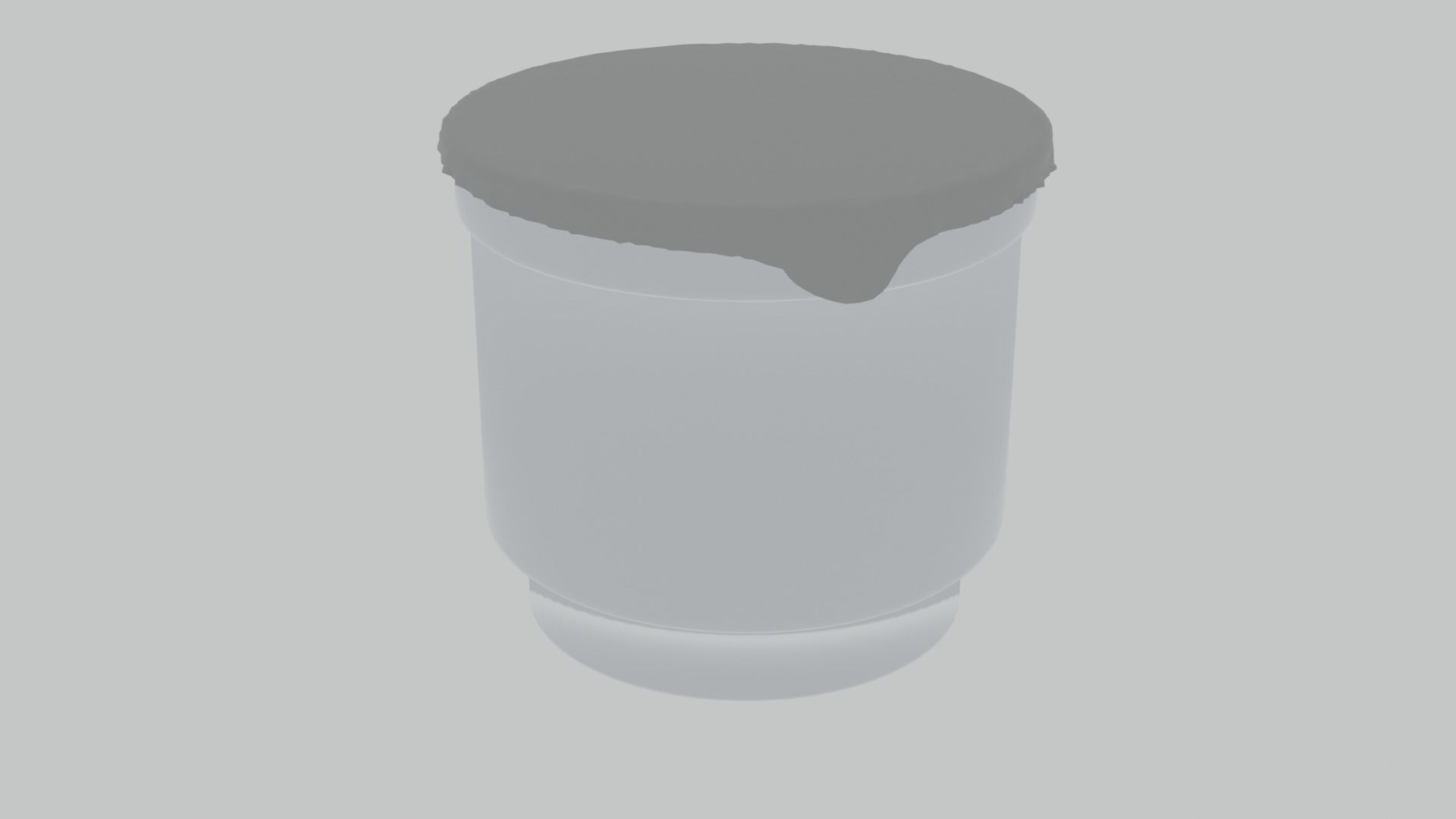 High Quality Yogurt Cup Low-poly 3D model_2