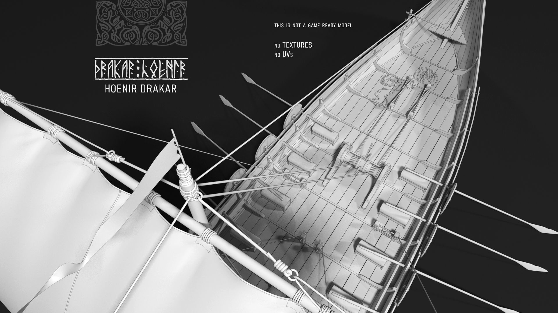 DRAKKAR VIKING SHIP and bonus 3D model_3