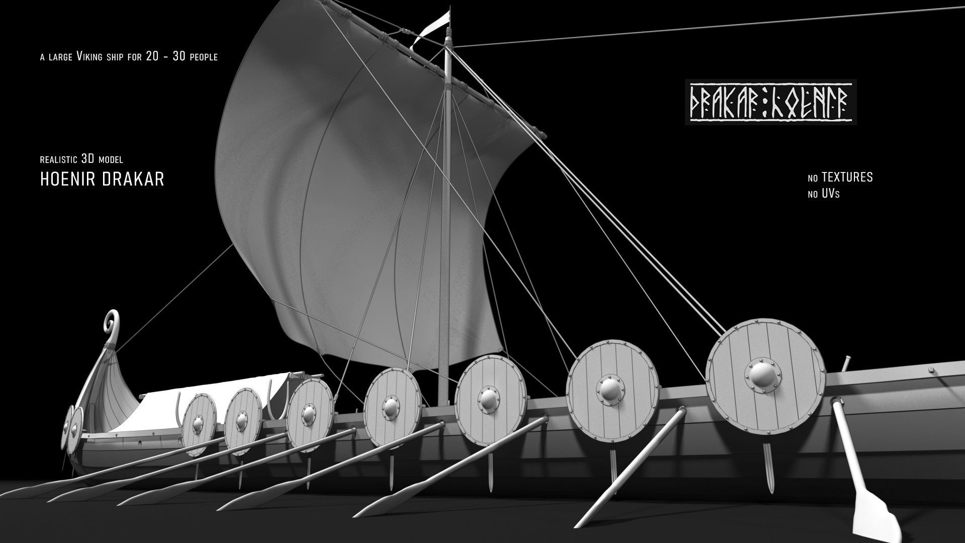 DRAKKAR VIKING SHIP and bonus 3D model_5