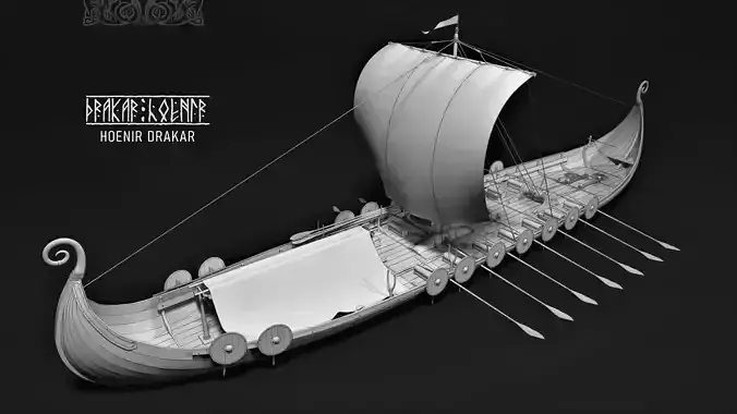 DRAKKAR VIKING SHIP and bonus 3D model