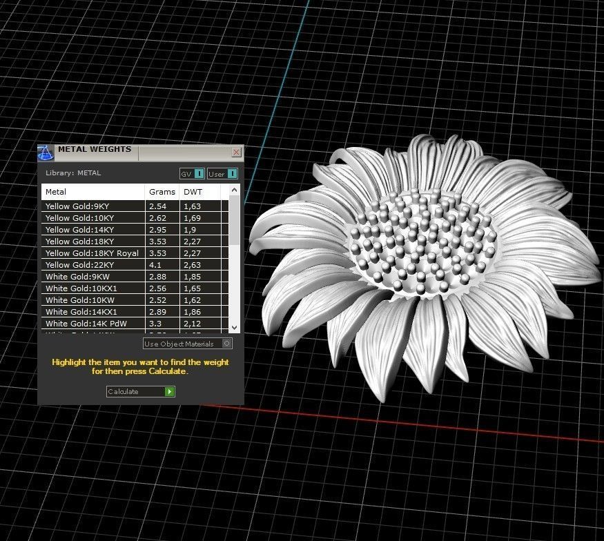 sunflower ring bend 3D print model_8