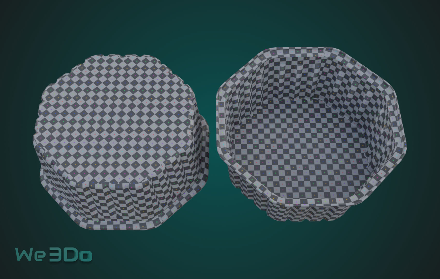 Rounded Aluminum Foil Tray Low-poly 3D model_22