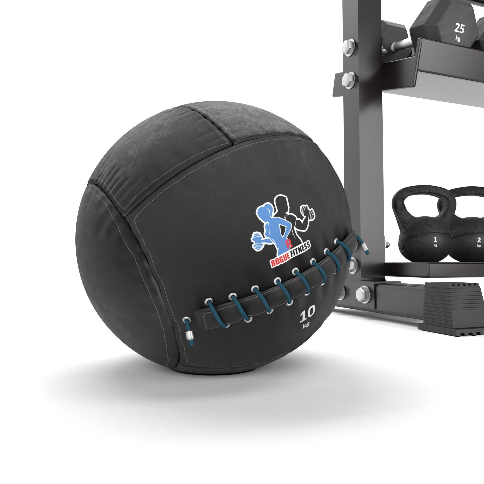 Gym-Tools-Fitness-Body-Building-set-01 gym rack with weights ... 3D model_2