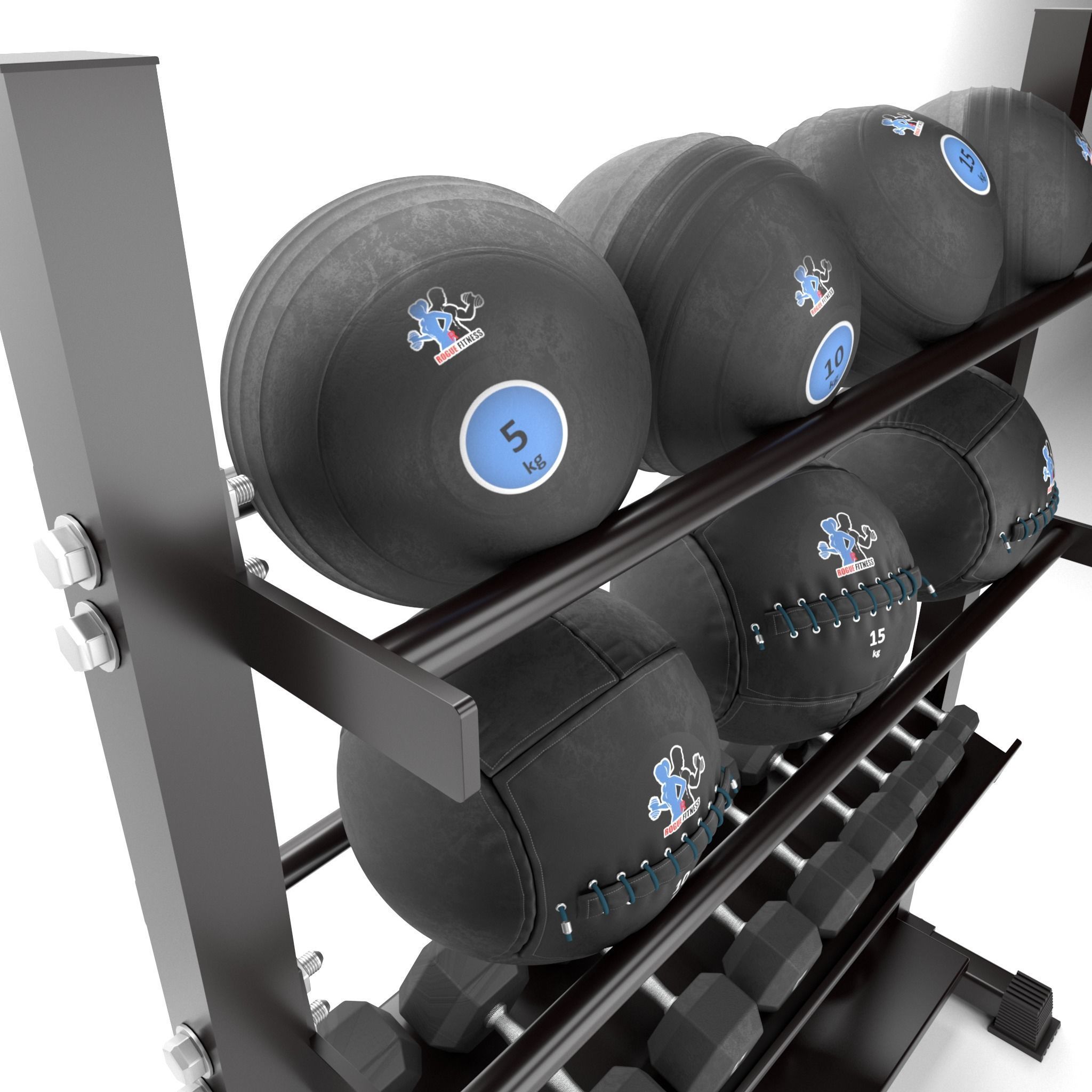 Gym-Tools-Fitness-Body-Building-set-01 gym rack with weights ... 3D model_1