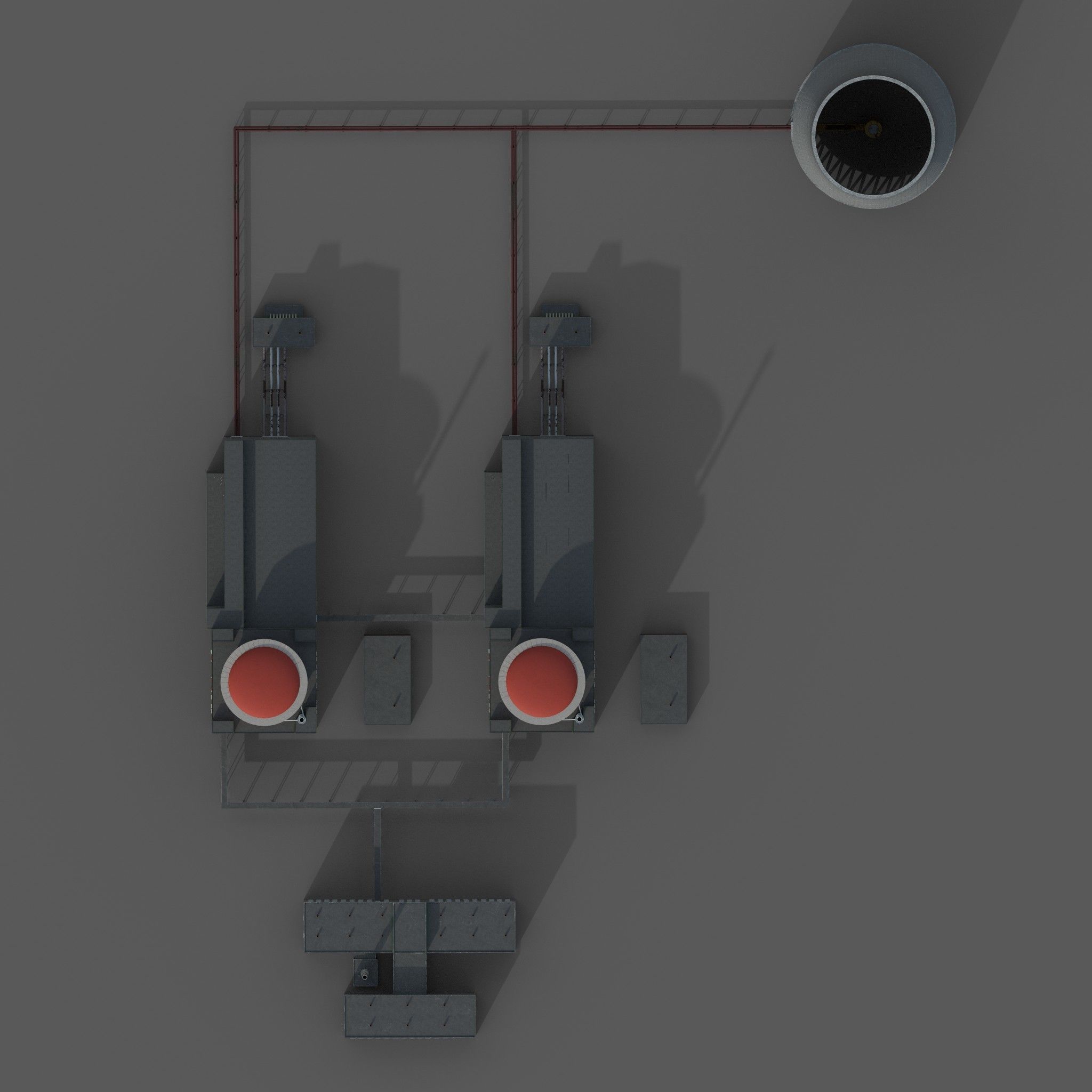 Nuclear power plant 3D model_2