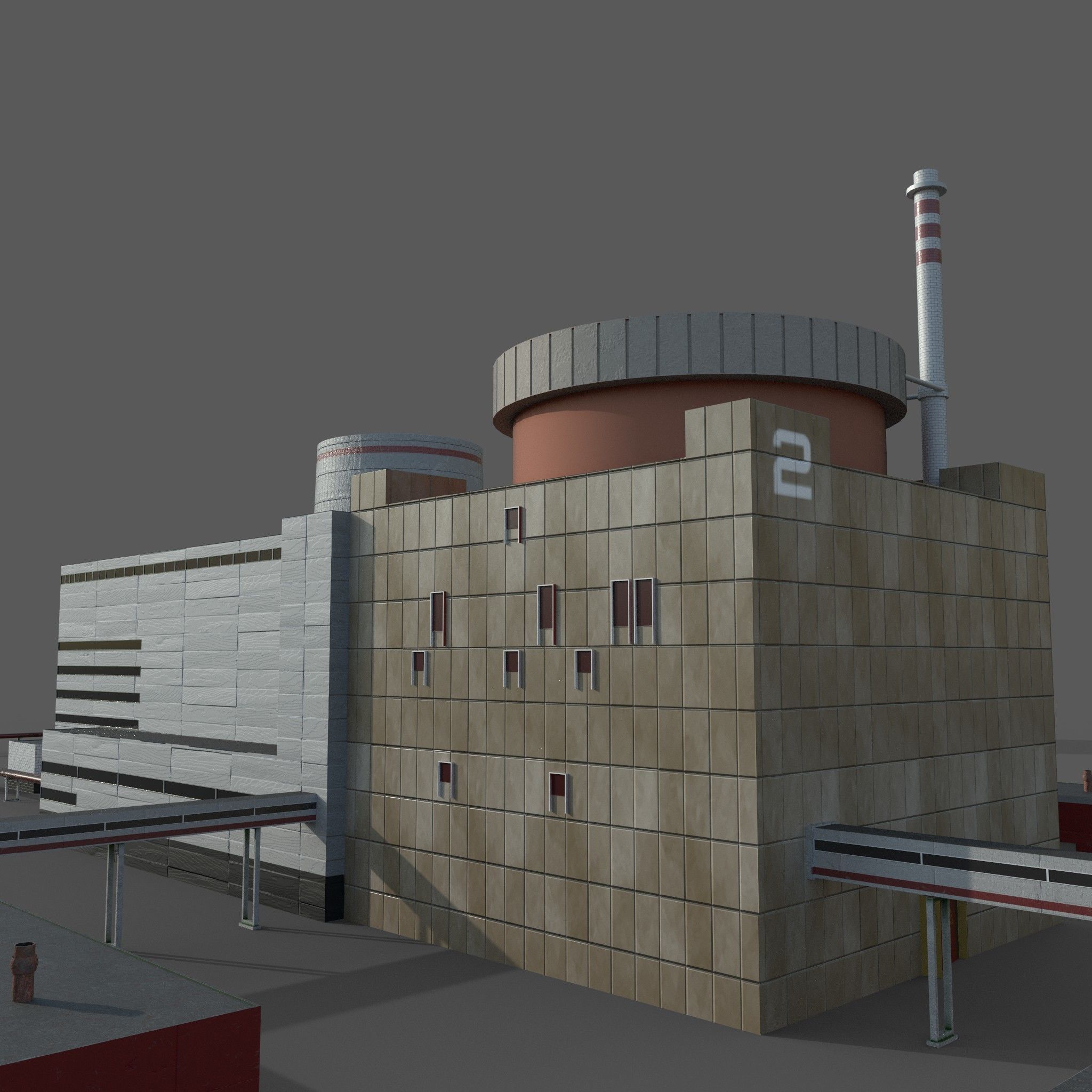 Nuclear power plant 3D model_7