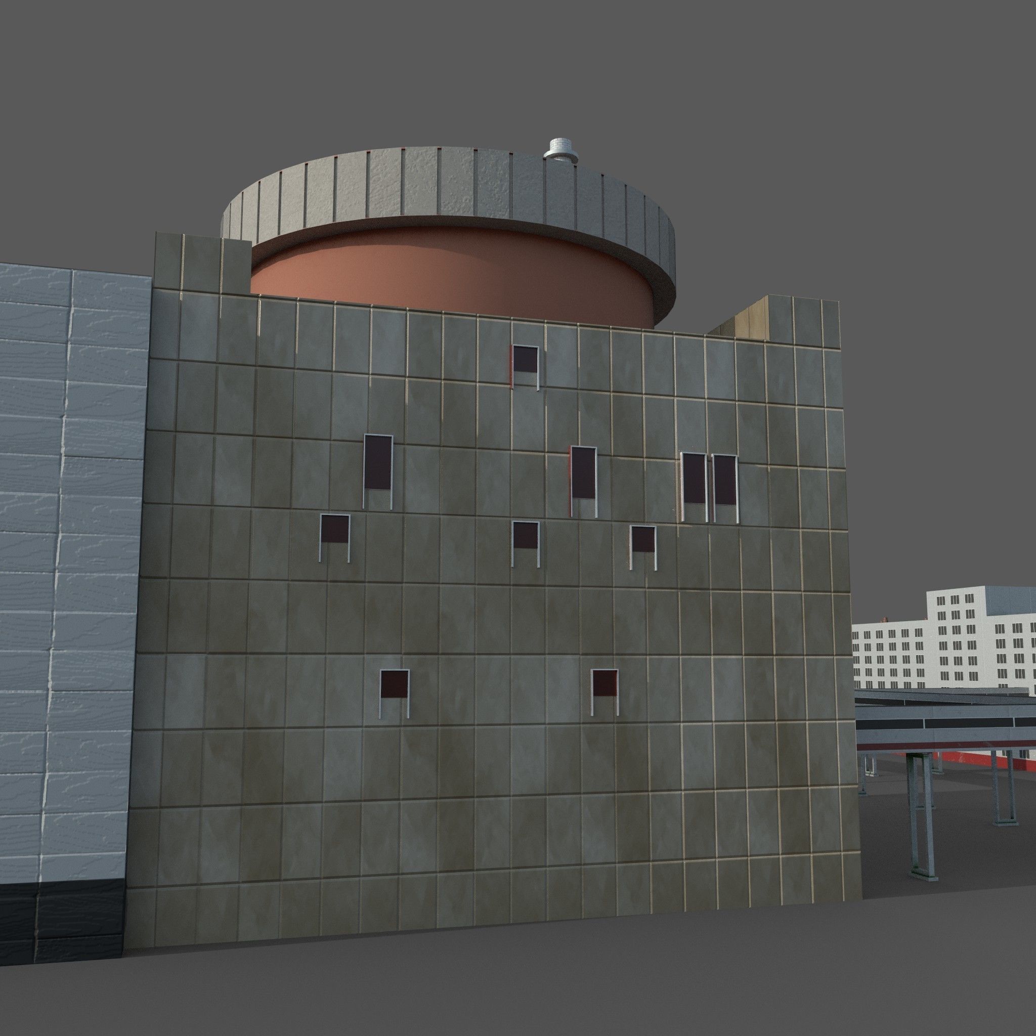 Nuclear power plant 3D model_12