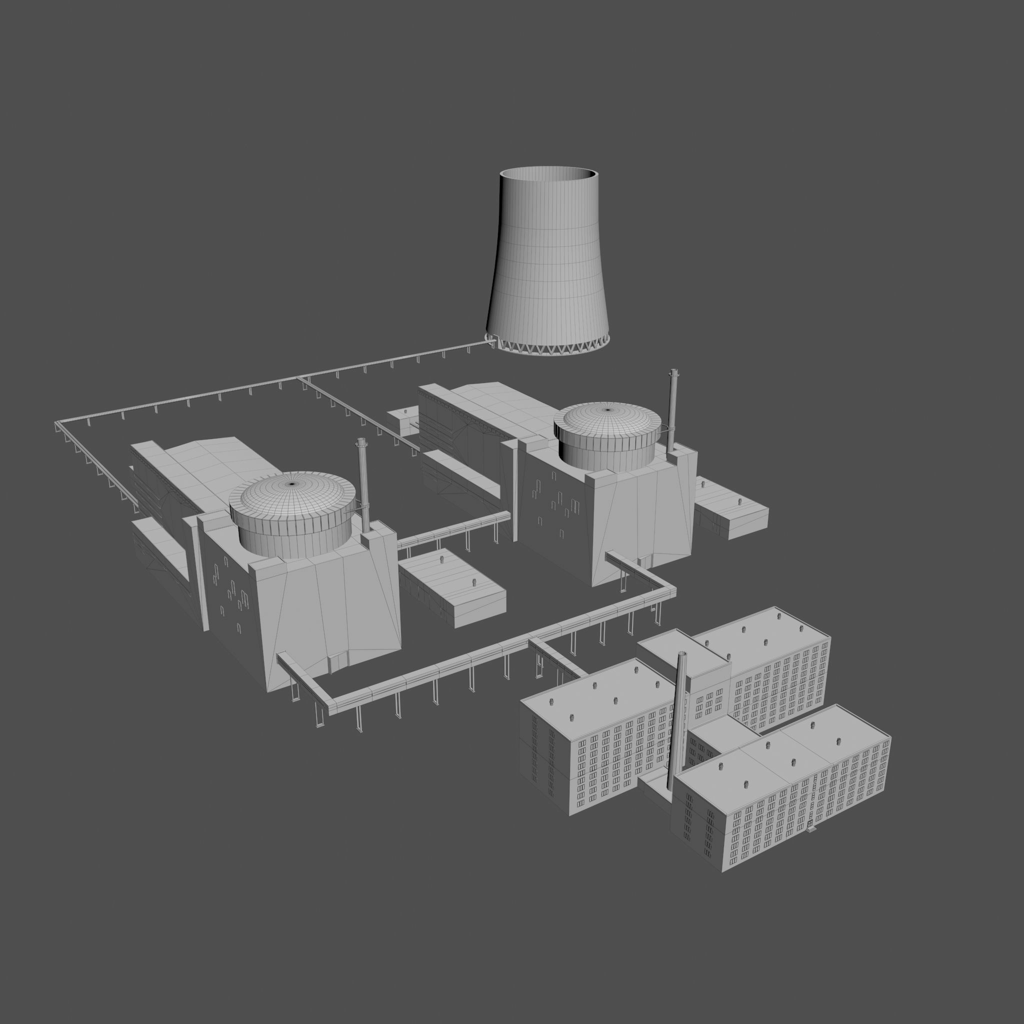 Nuclear power plant 3D model_37