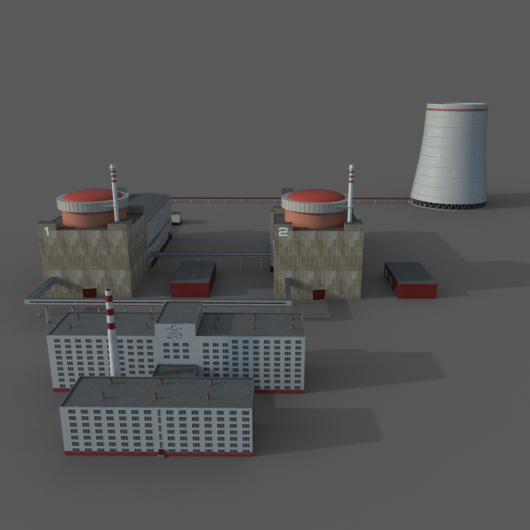 Nuclear power plant 3D model_3