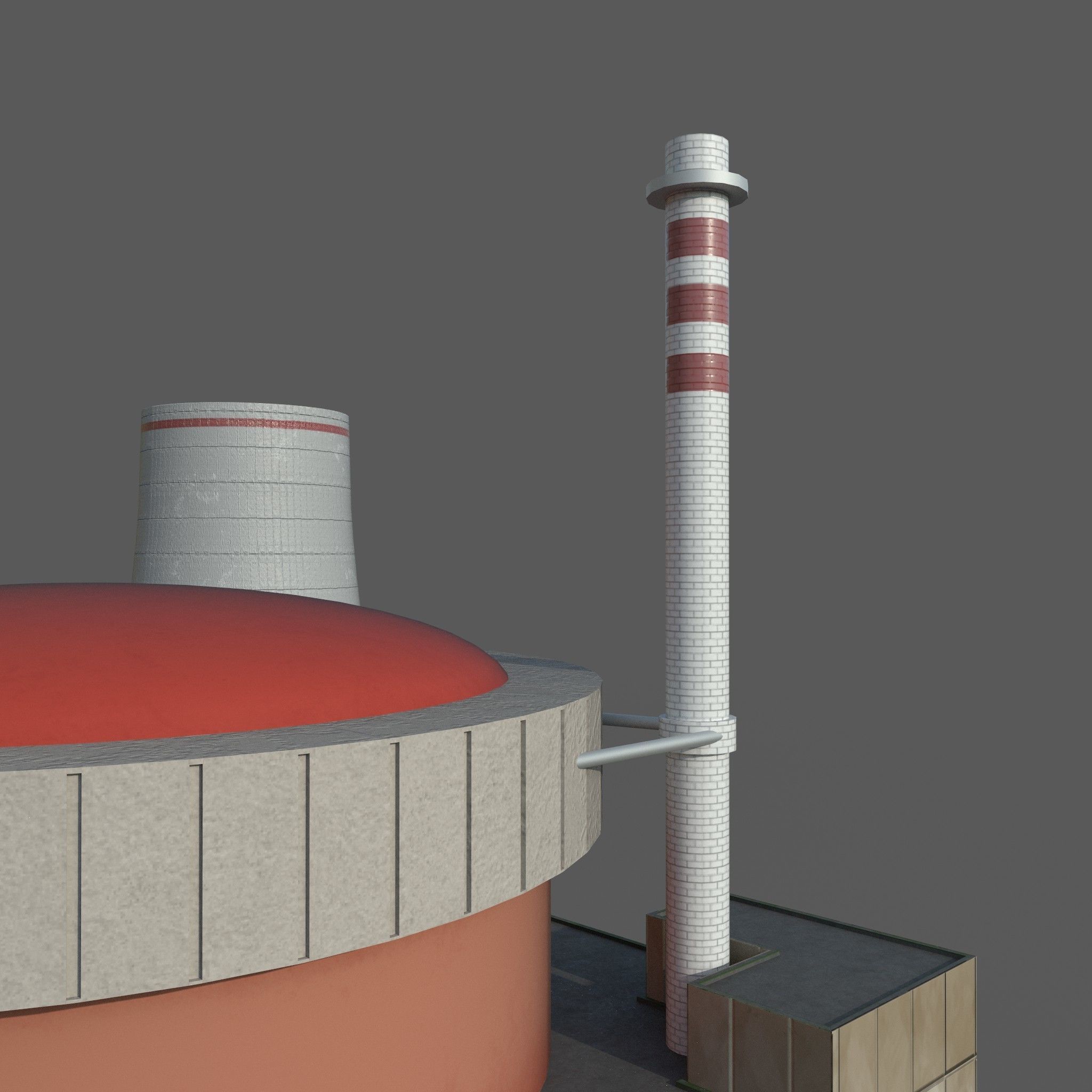 Nuclear power plant 3D model_11