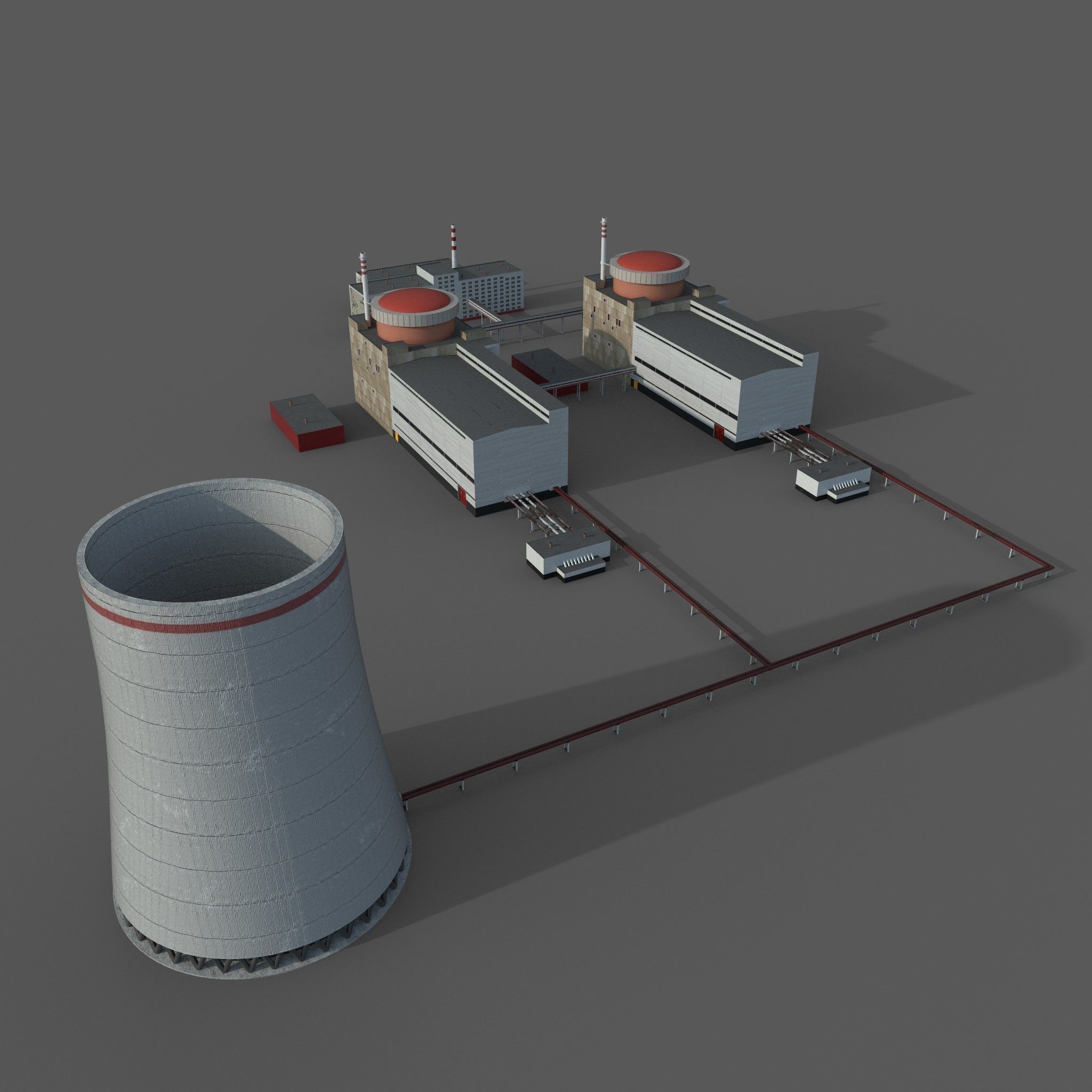 Nuclear power plant 3D model_5