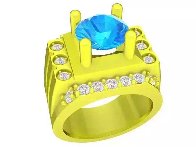 luxury diamond korean men ring 4789