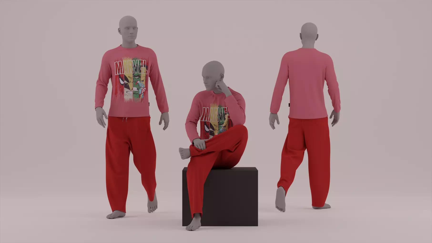 Marvel Pyjama Free 3D model