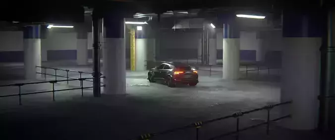 Parking Theme Environment 3D model 3D model
