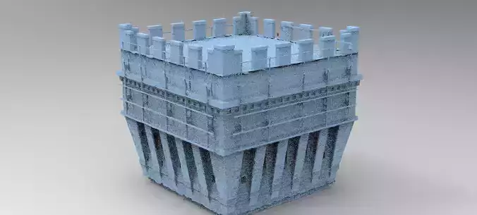 English Norfolk Fort walls 1 3D model