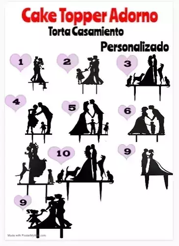 Cake Topper Pack Weddings Birthday Cake