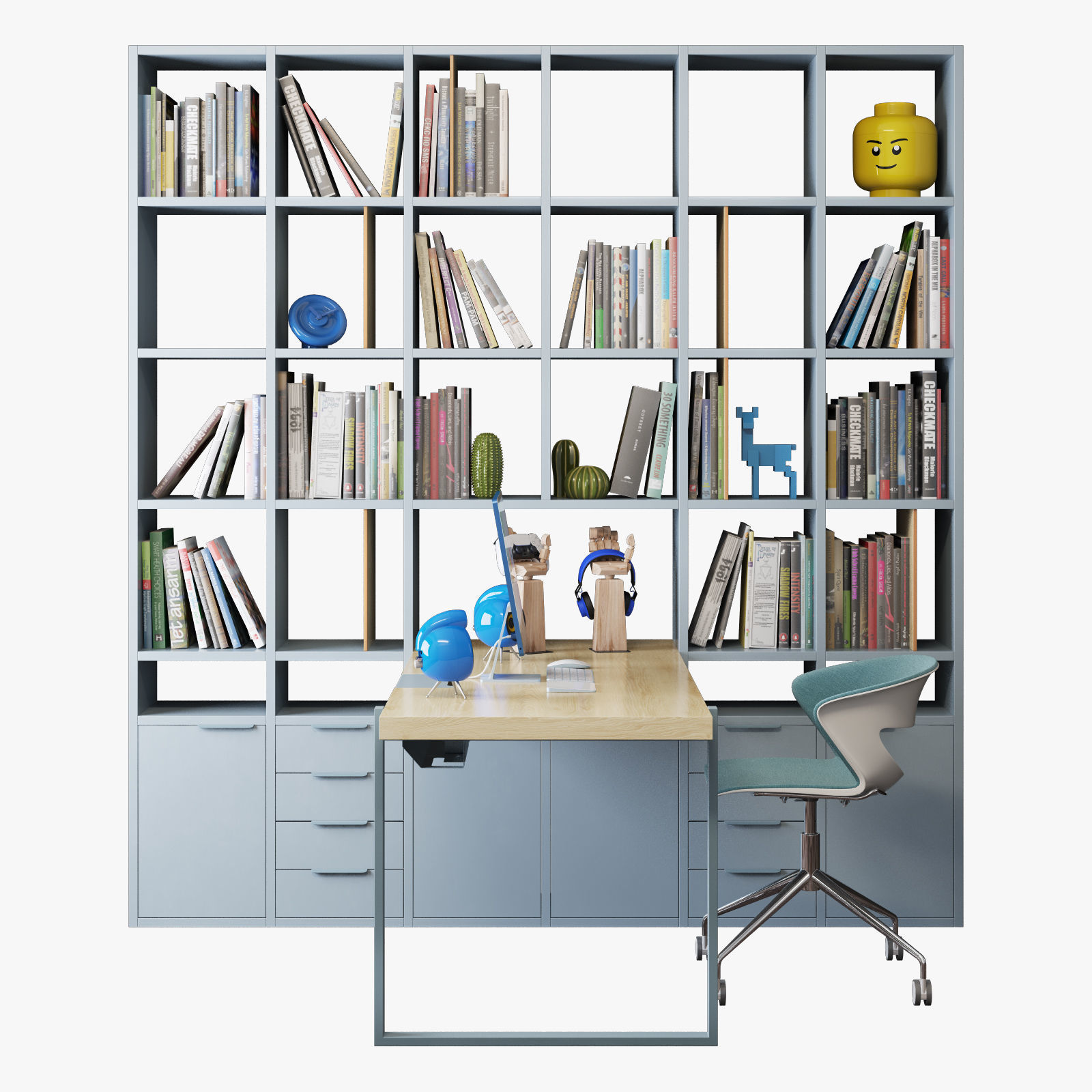 Workplace set 002 3D model_2