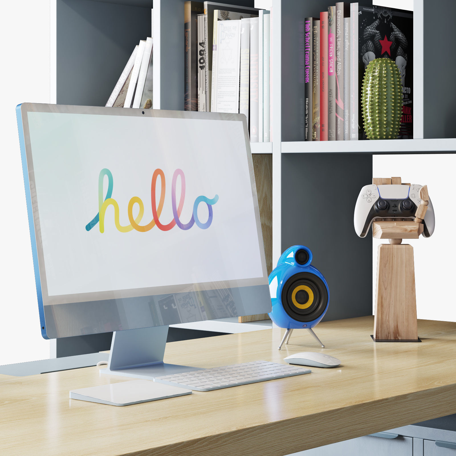 Workplace set 002 3D model_5