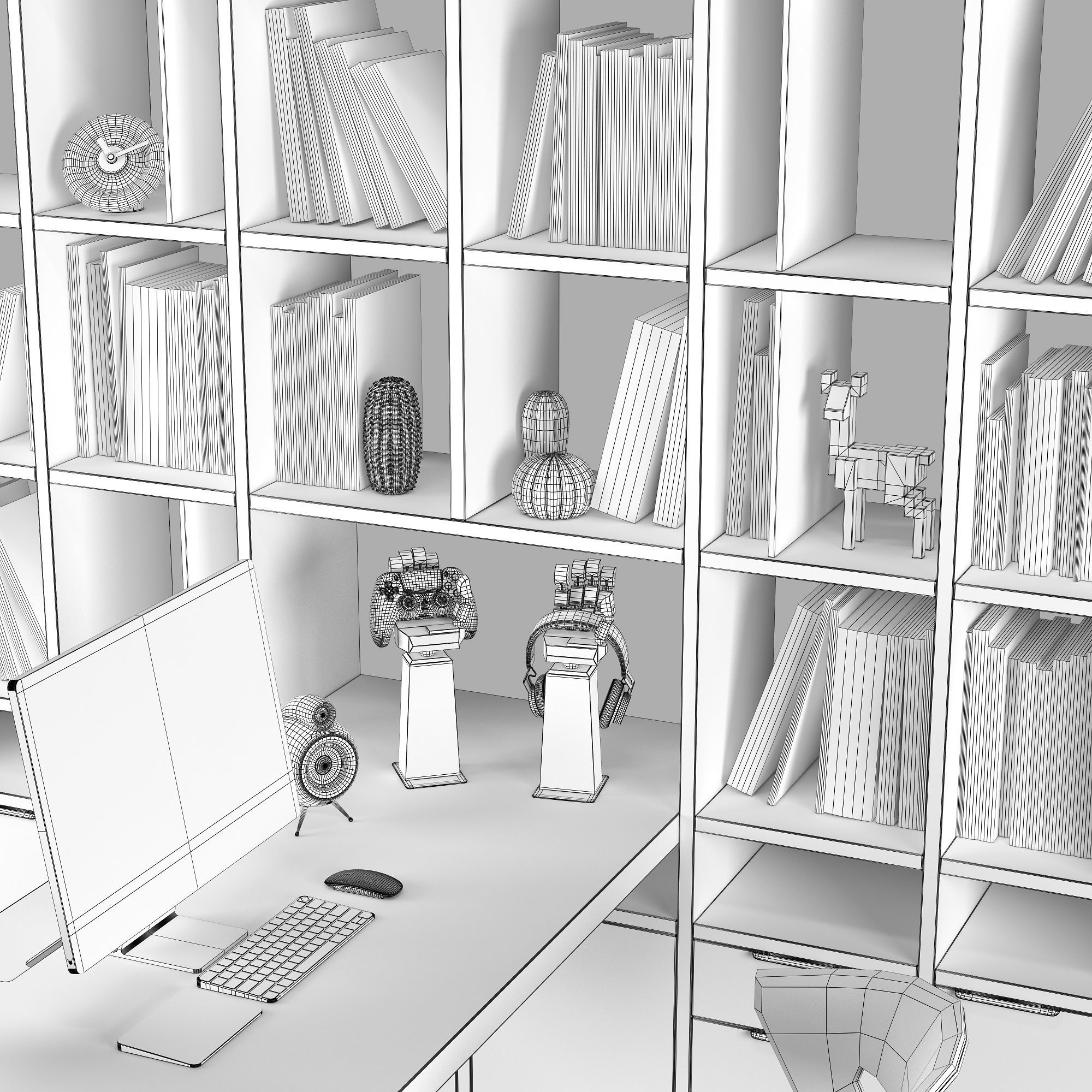 Workplace set 002 3D model_9