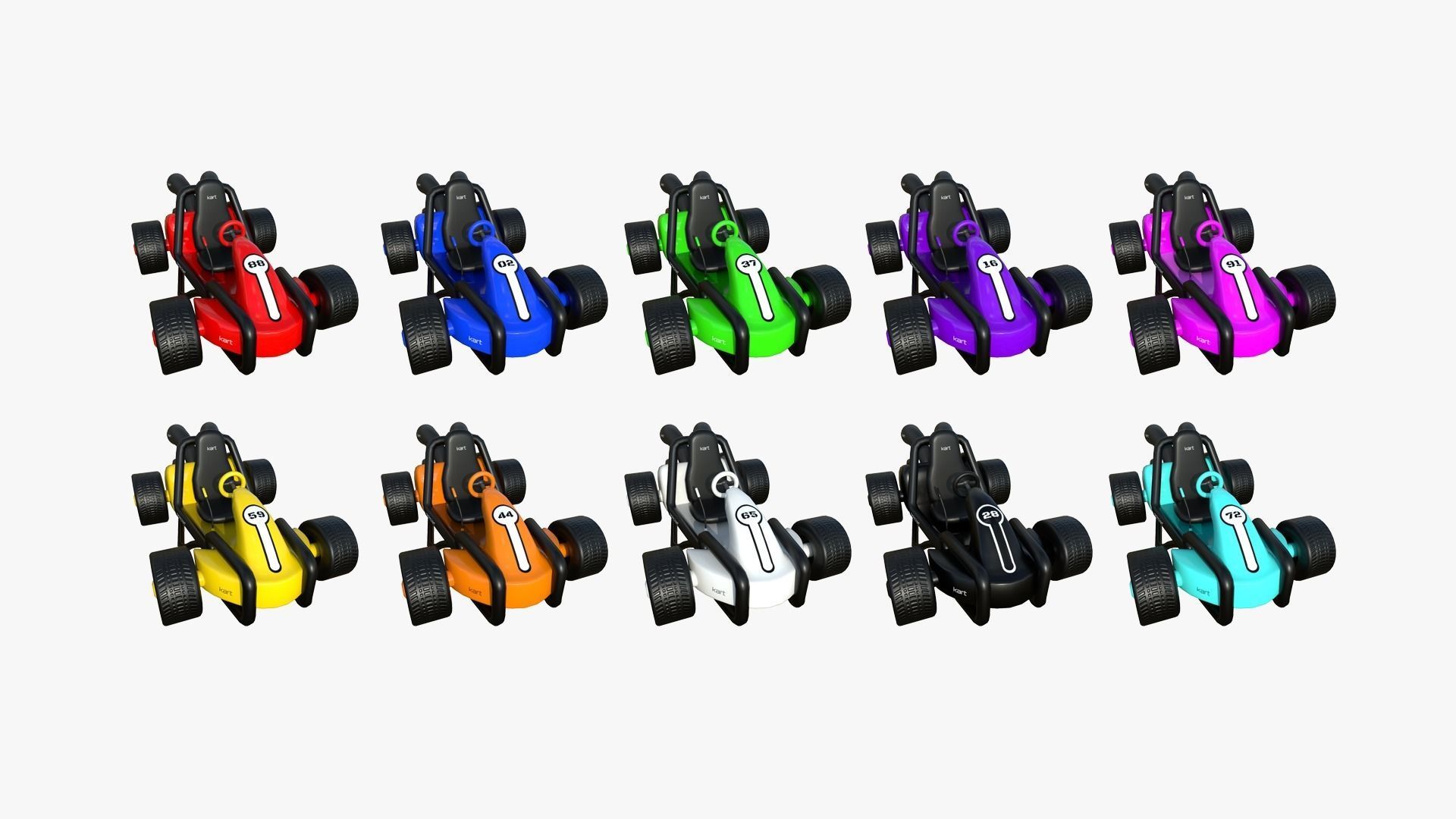 100 Cartoon Karts Super Collection - Vehicle Racing Design _1