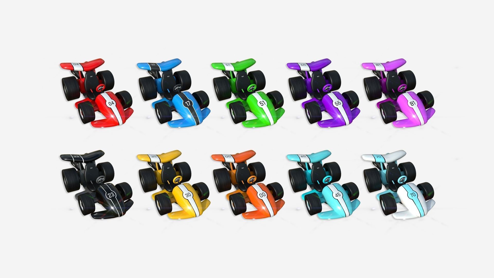 100 Cartoon Karts Super Collection - Vehicle Racing Design _2