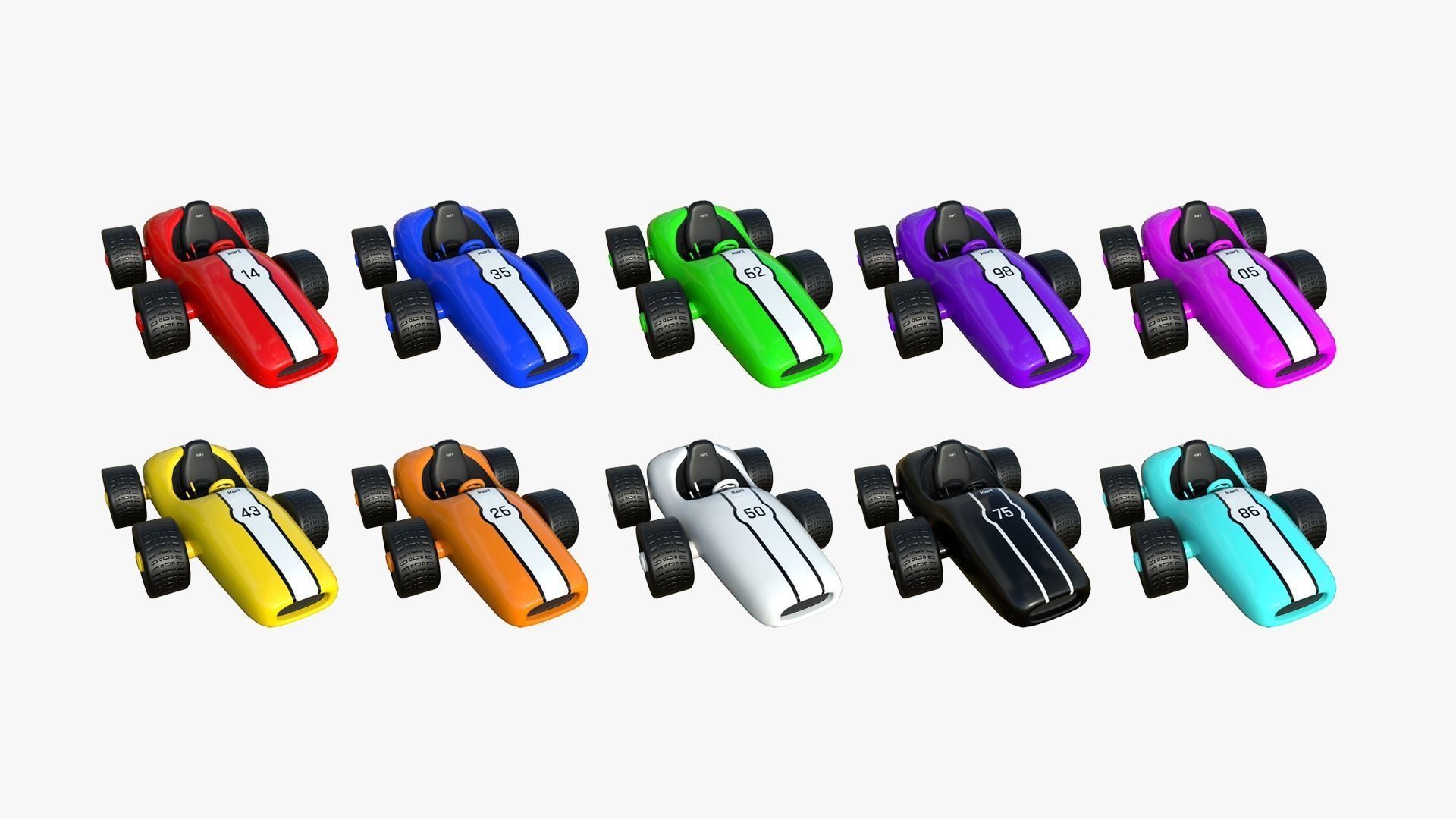 100 Cartoon Karts Super Collection - Vehicle Racing Design _8