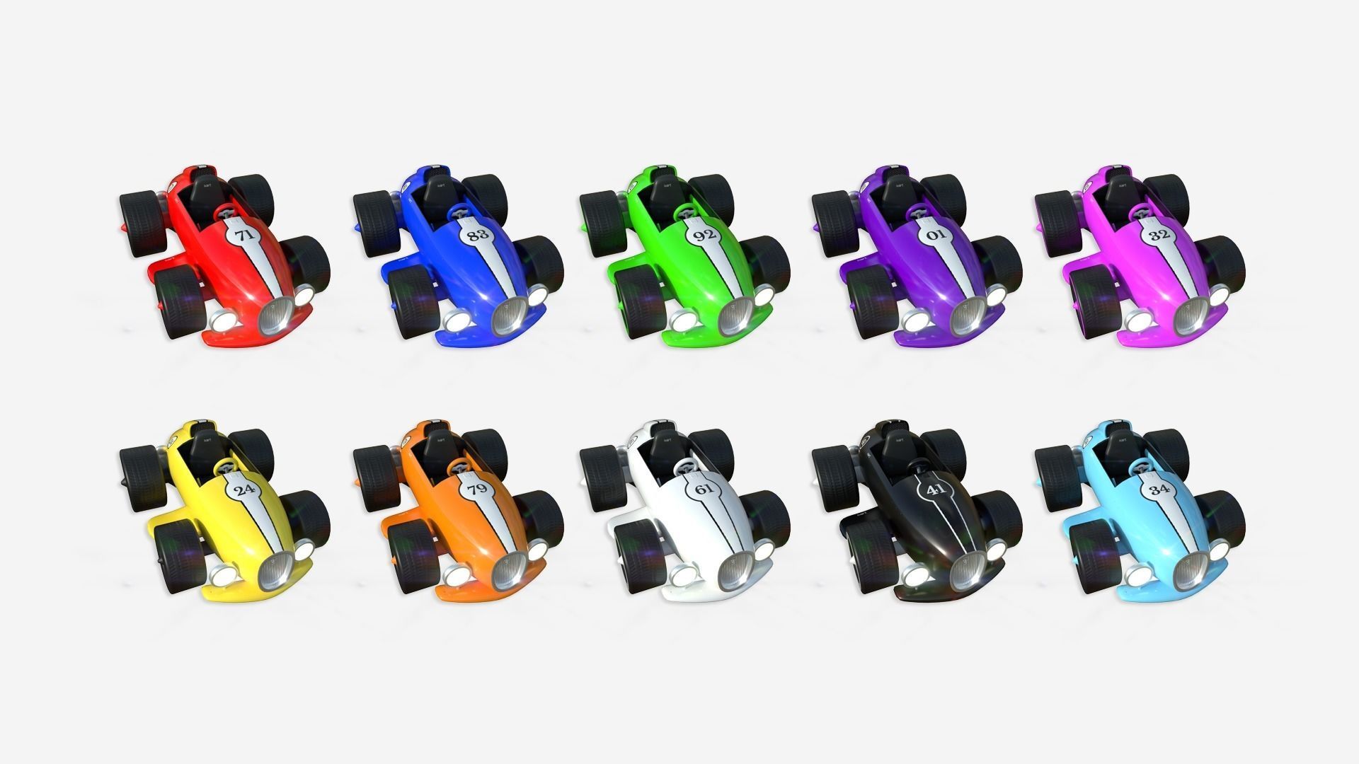 100 Cartoon Karts Super Collection - Vehicle Racing Design _3