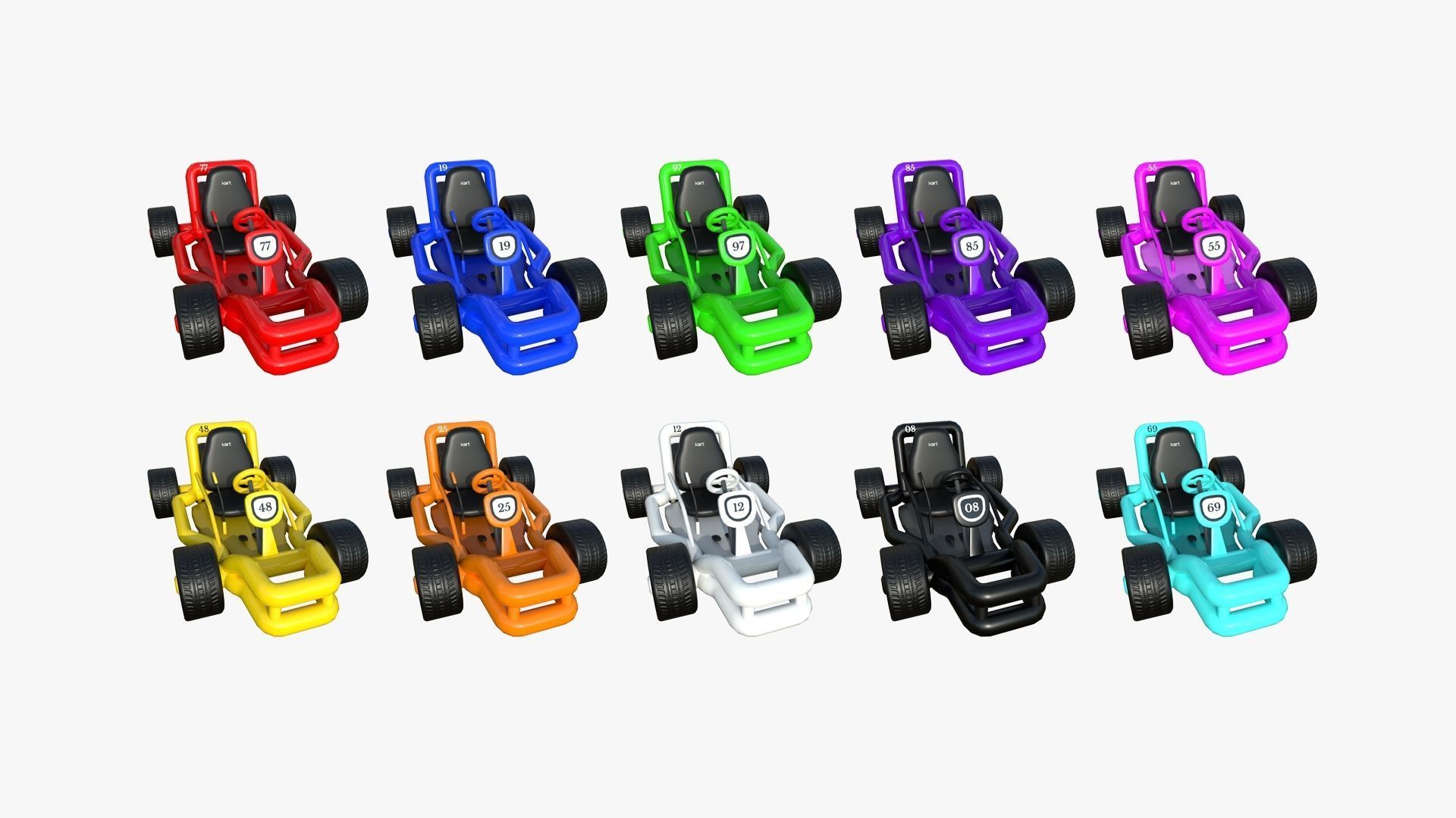 100 Cartoon Karts Super Collection - Vehicle Racing Design _9