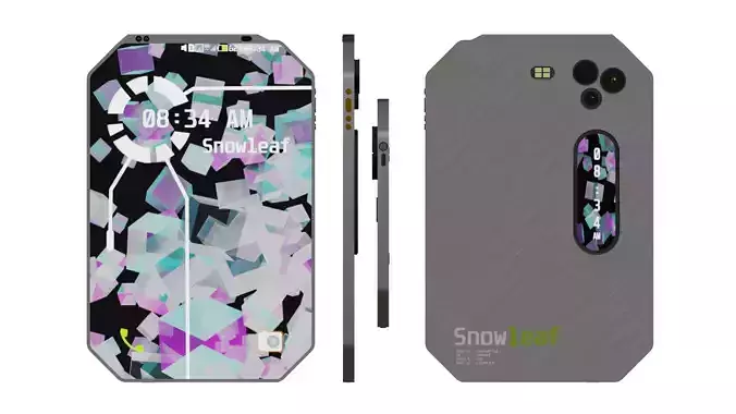 Android sci-fi tablet  Low-poly 3D model