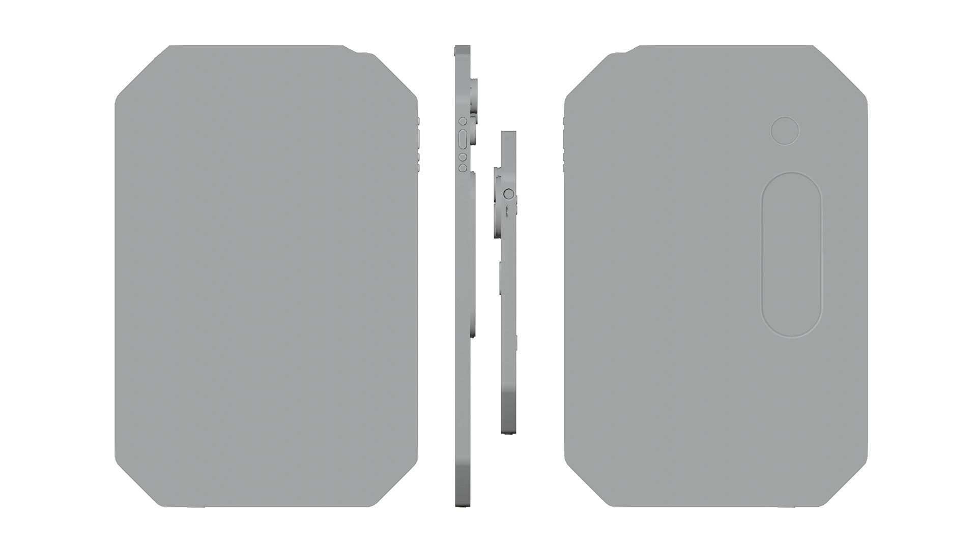 Android sci-fi tablet  Low-poly 3D model_3